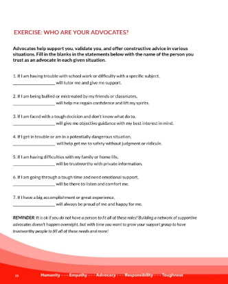 Exercise: Who Are Your Advcates?