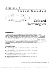 Coils and Electromagnets -- Student Worksheet -- Part 1