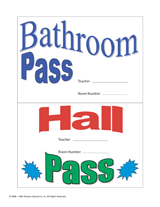 Bathroom Pass and Hall Pass
