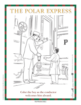 The Polar Express Coloring Page: The Conductor