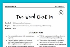 Two Word Check In